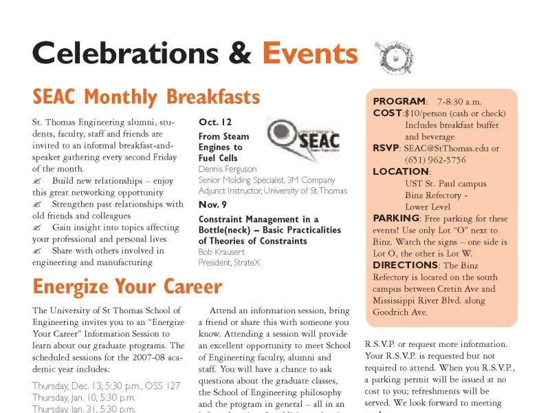 TechKnowledge newsletter celebrations and events page