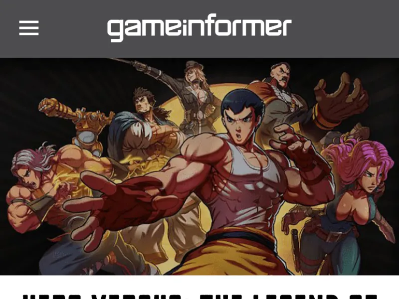 Screenshot of part of the text on "Ten Fighting Games on the Horizon" on the Game Informer mobile app.