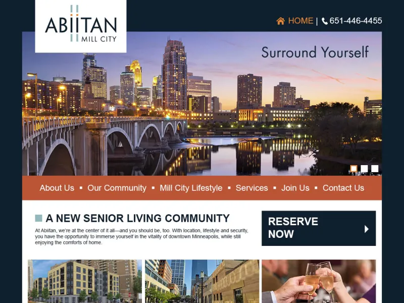 Design proposal for the Abiitan homepage.